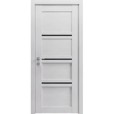 Межкомнатные Двери Rodos Modern Quadro Черное стекло ПВХ плёнка-0