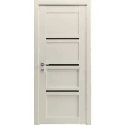 Межкомнатные Двери Rodos Modern Quadro Черное стекло ПВХ плёнка-1