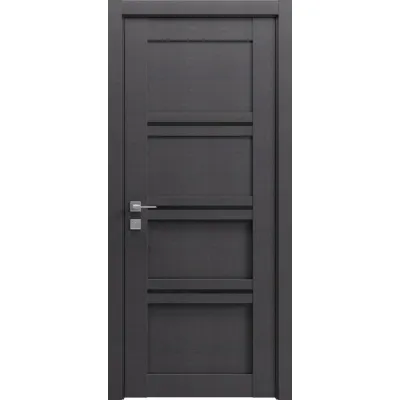 Межкомнатные Двери Rodos Modern Quadro Черное стекло ПВХ плёнка-2