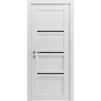 Межкомнатные Двери Rodos Modern Quadro Черное стекло ПВХ плёнка-3