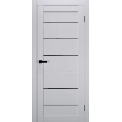 Межкомнатные Двери Terminus Ukrainian Doors UD-12 ПП Черное стекло ПВХ плёнка-0