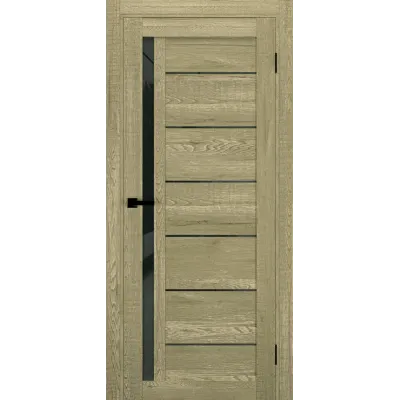 Межкомнатные Двери Terminus Ukrainian Doors UD-13 Черное стекло Ламинатин-0