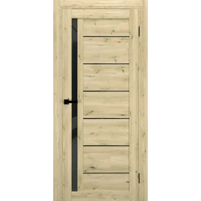 Межкомнатные Двери Terminus Ukrainian Doors UD-13 Черное стекло Ламинатин-1