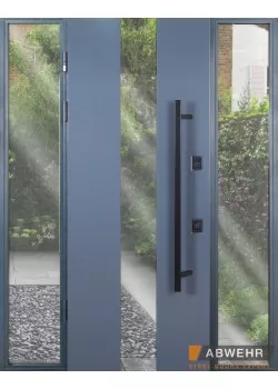 Нестандартные двери с терморазрывом Ufo Black (RAL 7016 + Белый), 1600-1800*2200, комплектация FRAME Abwehr