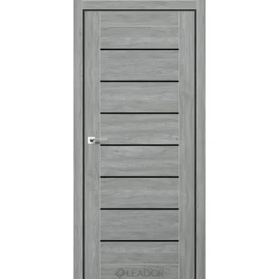 Міжкімнатні Двері Leador Express Wisteria Чорне скло ПВХ плівка-2