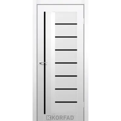 Межкомнатные Двери Korfad Aliano AL-03 Super PET Lacobel чорний ПВХ плёнка-3