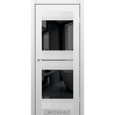 Межкомнатные Двери Korfad Aliano AL-07 Super PET Двухстороннее черное стекло ПВХ плёнка-0