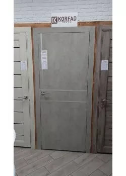Двери ALP-06/01, бетон светлый, полотно 800, открывание правое, блок с фурнитурой (без ручки), Бровары Korfad
