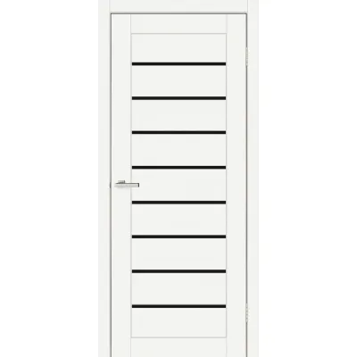 Міжкімнатні Двері ТМ DOORS C018 ПВХ Чорне скло ПВХ плівка-0