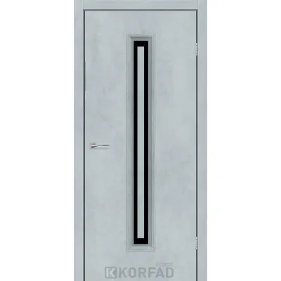 Межкомнатные Двери Korfad Express CORNER GLASS-02 Черное стекло ПВХ плёнка-0