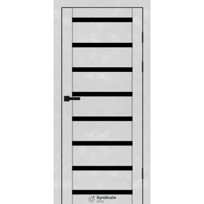 Міжкімнатні Двері Syndicate Doors SD-PVC-103 Чорне скло ПВХ плівка-1