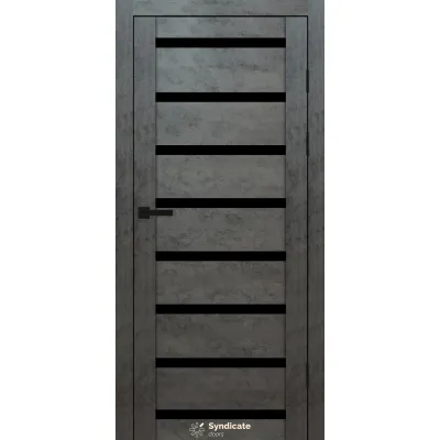 Міжкімнатні Двері Syndicate Doors SD-PVC-103 Чорне скло ПВХ плівка-3