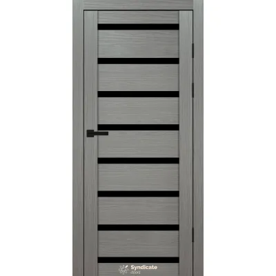 Міжкімнатні Двері Syndicate Doors SD-PVC-103 Чорне скло ПВХ плівка-5
