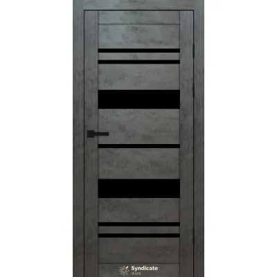 Межкомнатные Двери Syndicate Doors SD-PVC-104 Черное стекло ПВХ плёнка-3