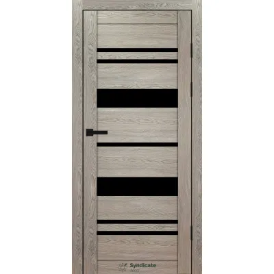 Межкомнатные Двери Syndicate Doors SD-PVC-104 Черное стекло ПВХ плёнка-9