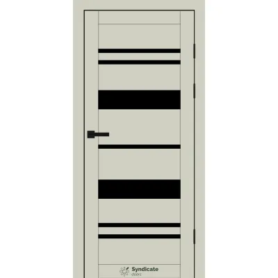 Межкомнатные Двери Syndicate Doors SD-PVC-104 Черное стекло ПВХ плёнка-13