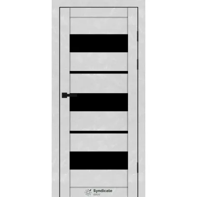 Міжкімнатні Двері Syndicate Doors SD-PVC-105 Чорне скло ПВХ плівка-2