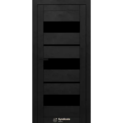 Міжкімнатні Двері Syndicate Doors SD-PVC-105 Чорне скло ПВХ плівка-5