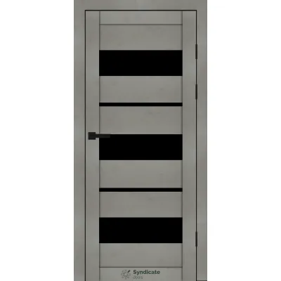 Міжкімнатні Двері Syndicate Doors SD-PVC-105 Чорне скло ПВХ плівка-3