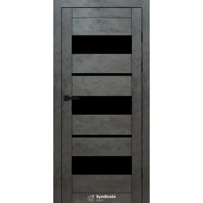 Міжкімнатні Двері Syndicate Doors SD-PVC-105 Чорне скло ПВХ плівка-4