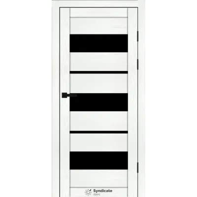 Міжкімнатні Двері Syndicate Doors SD-PVC-105 Чорне скло ПВХ плівка-6