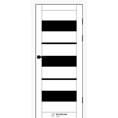 Міжкімнатні Двері Syndicate Doors SD-PVC-105 Чорне скло ПВХ плівка-7