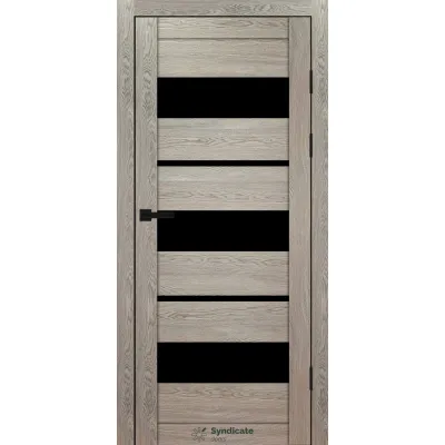 Міжкімнатні Двері Syndicate Doors SD-PVC-105 Чорне скло ПВХ плівка-10