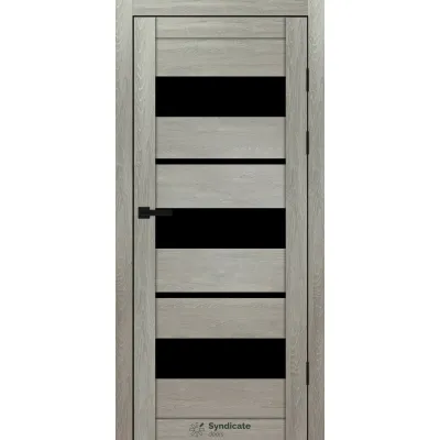 Міжкімнатні Двері Syndicate Doors SD-PVC-105 Чорне скло ПВХ плівка-11