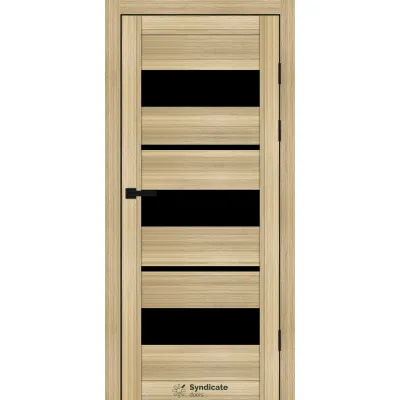 Міжкімнатні Двері Syndicate Doors SD-PVC-105 Чорне скло ПВХ плівка-9