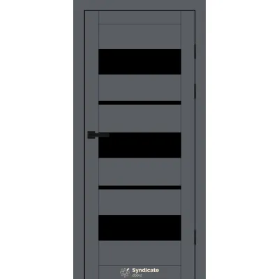 Міжкімнатні Двері Syndicate Doors SD-PVC-105 Чорне скло ПВХ плівка-12