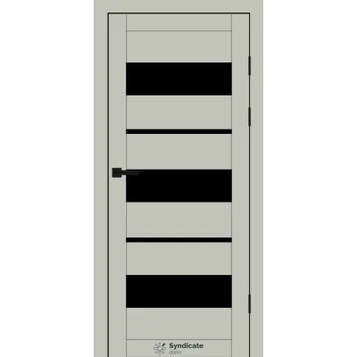Міжкімнатні Двері Syndicate Doors SD-PVC-105 Чорне скло ПВХ плівка-13