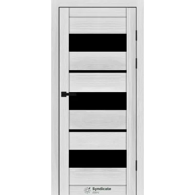 Міжкімнатні Двері Syndicate Doors SD-PVC-105 Чорне скло ПВХ плівка-15