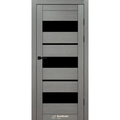 Міжкімнатні Двері Syndicate Doors SD-PVC-105 Чорне скло ПВХ плівка-8