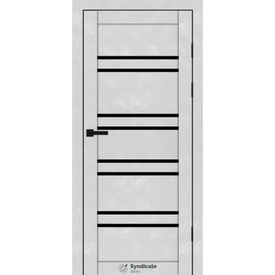 Міжкімнатні Двері Syndicate Doors SD-PVC-118 Чорне скло ПВХ плівка-0