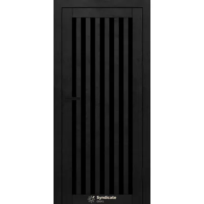 Міжкімнатні Двері Syndicate Doors SD-PVC-125 Чорне скло ПВХ плівка-10