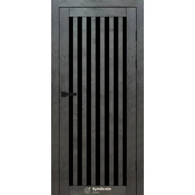 Міжкімнатні Двері Syndicate Doors SD-PVC-125 Чорне скло ПВХ плівка-3