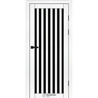 Міжкімнатні Двері Syndicate Doors SD-PVC-125 Чорне скло ПВХ плівка-4