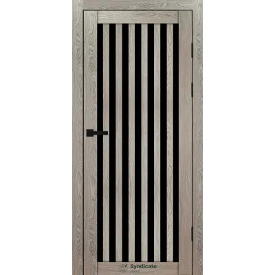Міжкімнатні Двері Syndicate Doors SD-PVC-125 Чорне скло ПВХ плівка-7