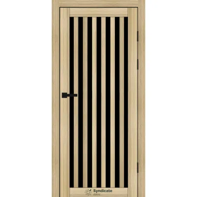 Міжкімнатні Двері Syndicate Doors SD-PVC-125 Чорне скло ПВХ плівка-6
