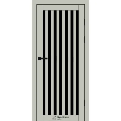 Міжкімнатні Двері Syndicate Doors SD-PVC-125 Чорне скло ПВХ плівка-13