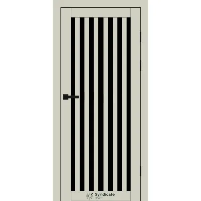 Міжкімнатні Двері Syndicate Doors SD-PVC-125 Чорне скло ПВХ плівка-14