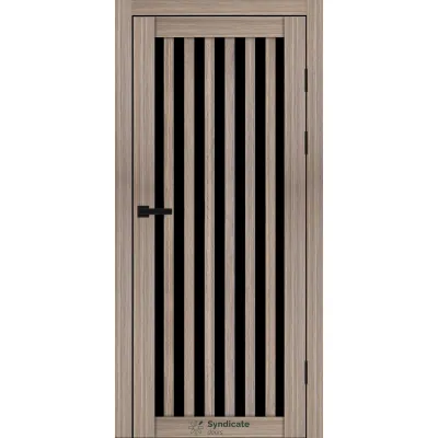 Міжкімнатні Двері Syndicate Doors SD-PVC-125 Чорне скло ПВХ плівка-0