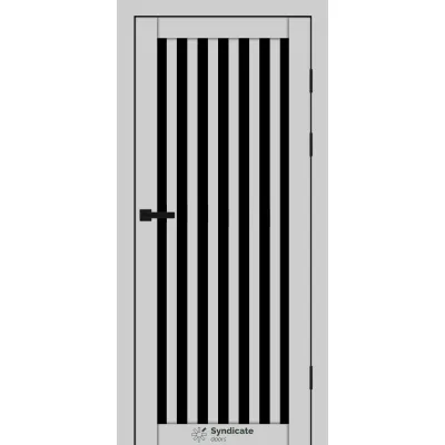 Міжкімнатні Двері Syndicate Doors SD-PVC-125 Чорне скло ПВХ плівка-15