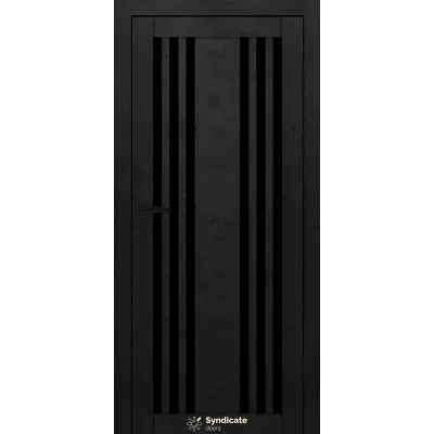Межкомнатные Двери Syndicate Doors SD-PVC-126 Черное стекло ПВХ плёнка-3