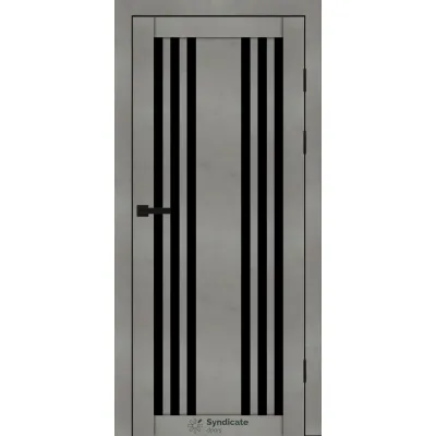 Межкомнатные Двери Syndicate Doors SD-PVC-126 Черное стекло ПВХ плёнка-1