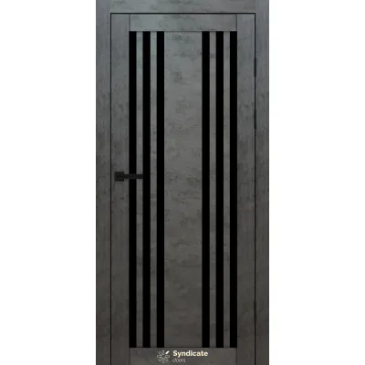 Межкомнатные Двери Syndicate Doors SD-PVC-126 Черное стекло ПВХ плёнка-2