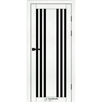 Межкомнатные Двери Syndicate Doors SD-PVC-126 Черное стекло ПВХ плёнка-4
