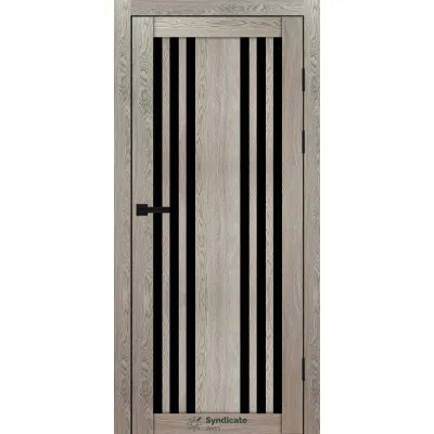 Межкомнатные Двери Syndicate Doors SD-PVC-126 Черное стекло ПВХ плёнка-8
