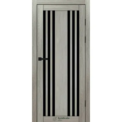 Межкомнатные Двери Syndicate Doors SD-PVC-126 Черное стекло ПВХ плёнка-9