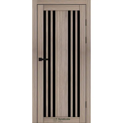 Межкомнатные Двери Syndicate Doors SD-PVC-126 Черное стекло ПВХ плёнка-0